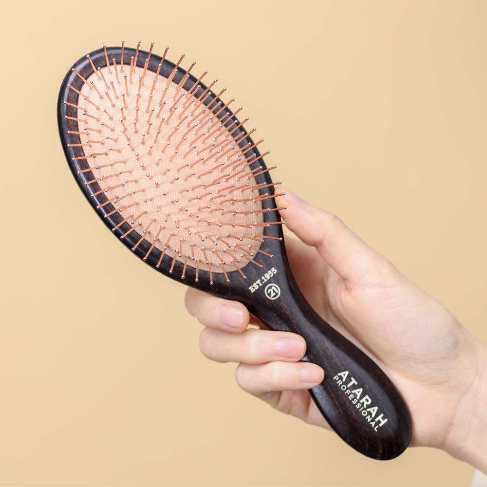 [ATARAH] Gold Pin Cushion Hair Brush Medium 21