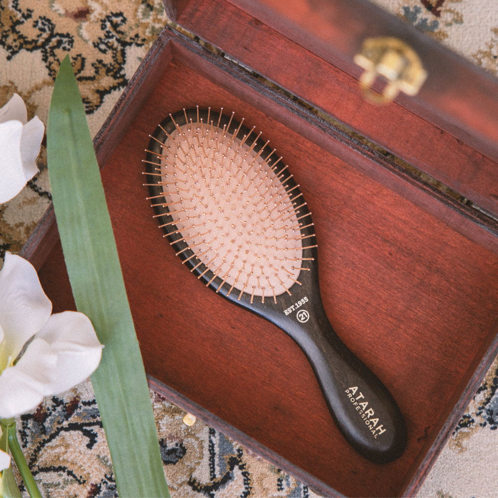 [ATARAH] Gold Pin Cushion Hair Brush Medium 21