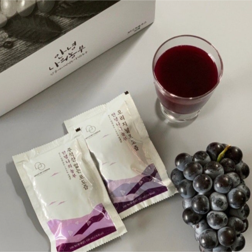 [HELLO MY FARMER] Grape Juice (120ml × 50 sachets)