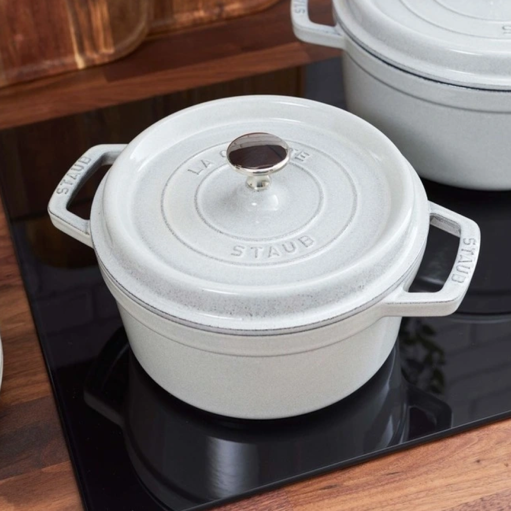 [STAUB] Round Cocotte in White Truffle (28cm/6.7L)