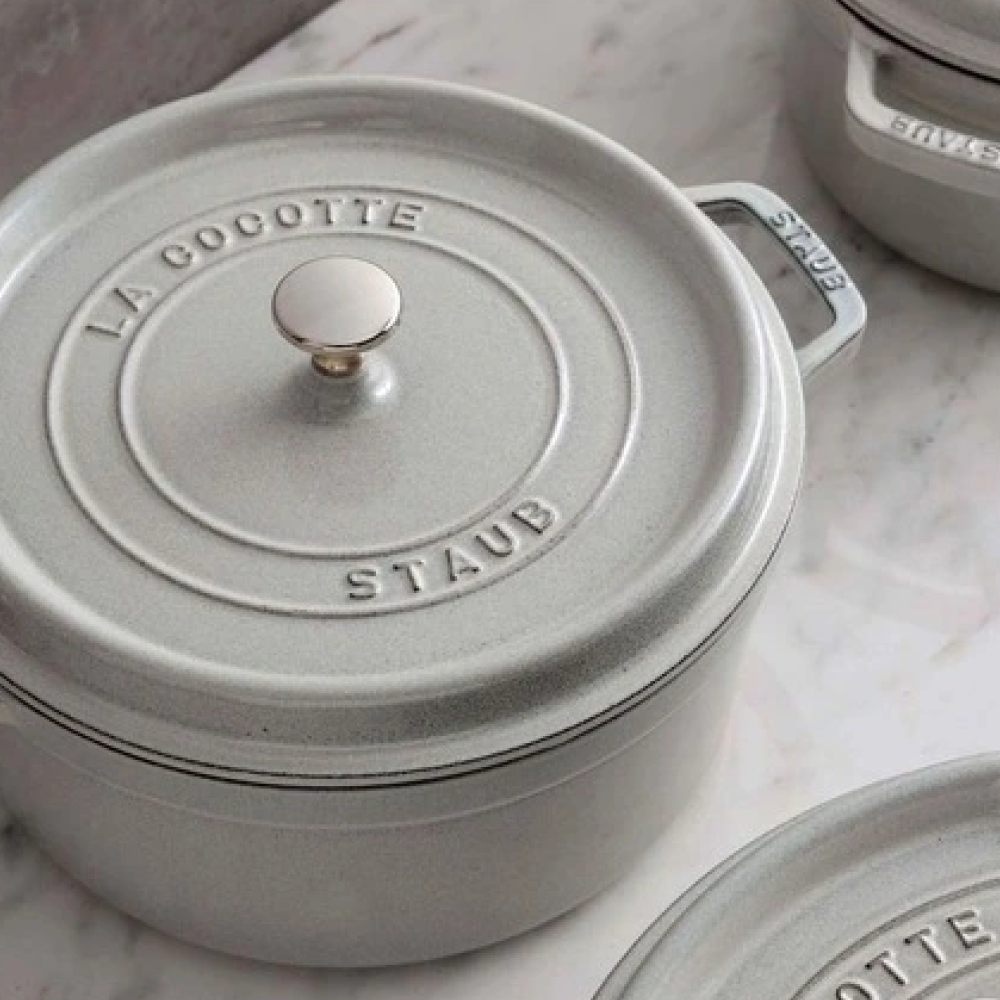 [STAUB] Round Cocotte in White Truffle (20cm/2.2L)