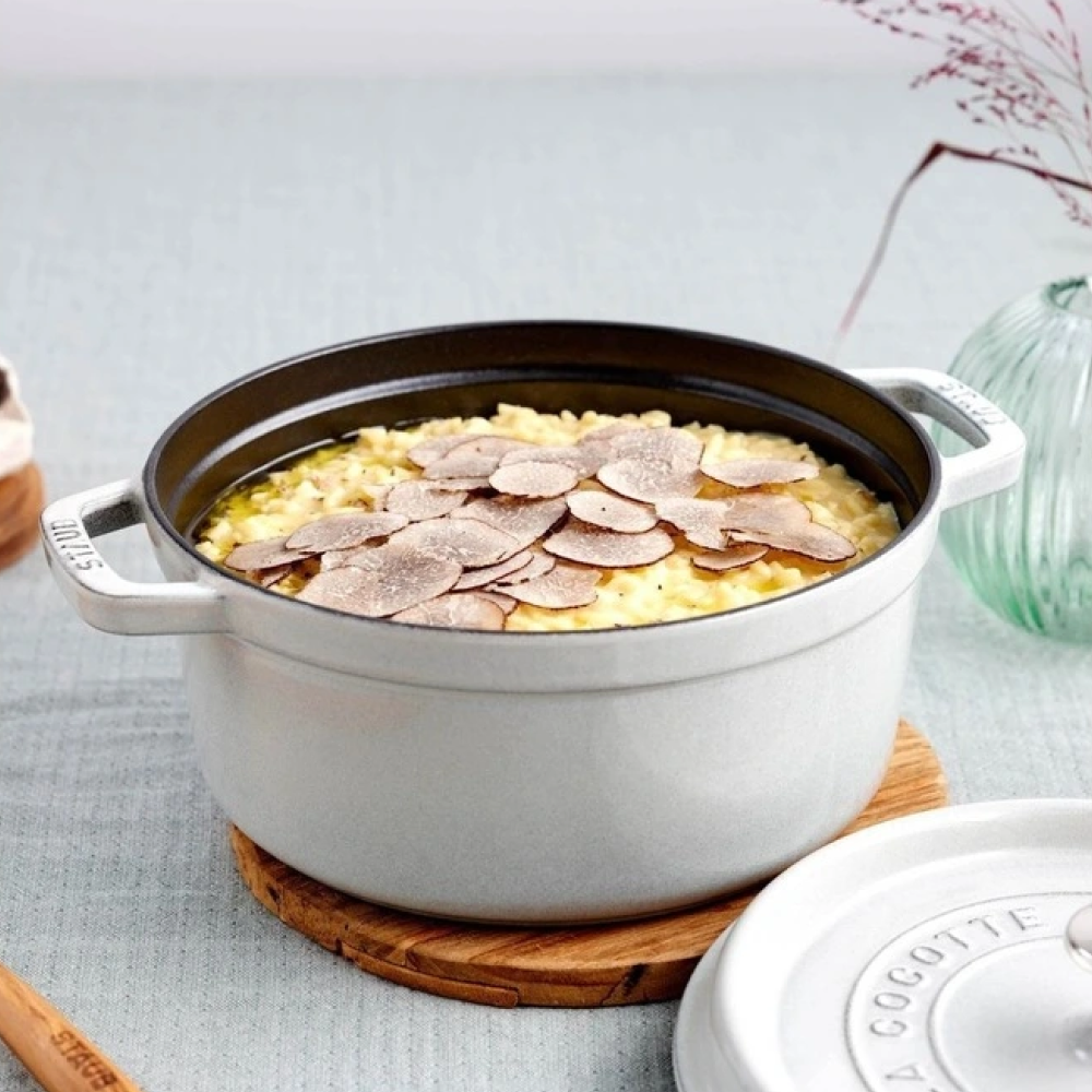 [STAUB] Round Cocotte in White Truffle (20cm/2.2L)