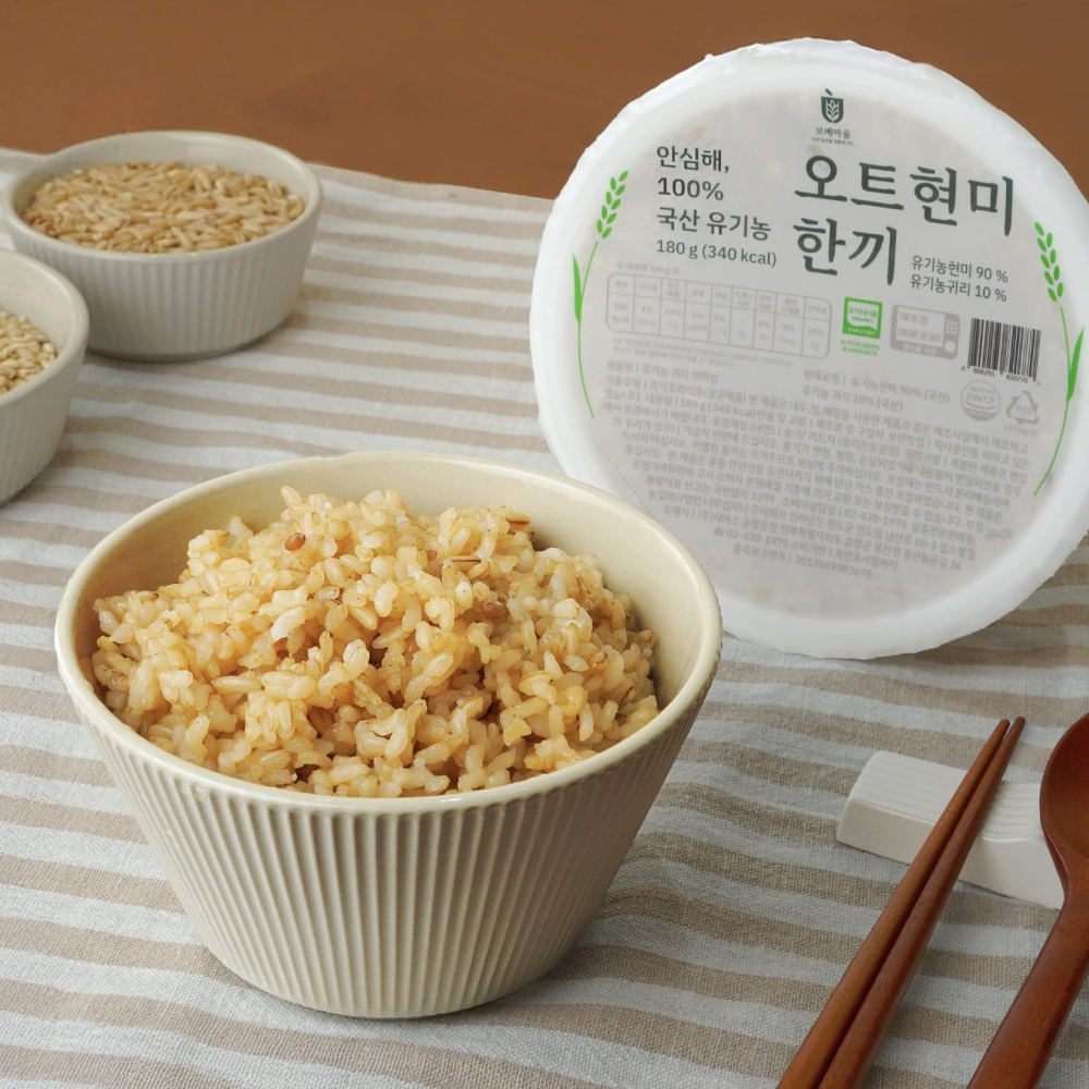 [Bobae Village] Organic Oat & Brown Rice Bowl (180g x 24 Bowls)