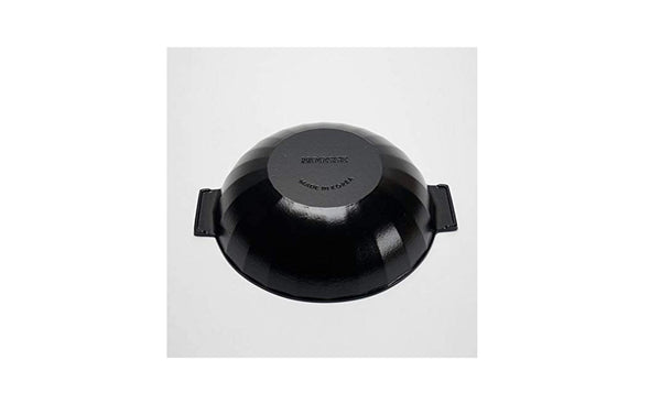 Premium Enameled Cast Iron Mini Wok Pan with Lid